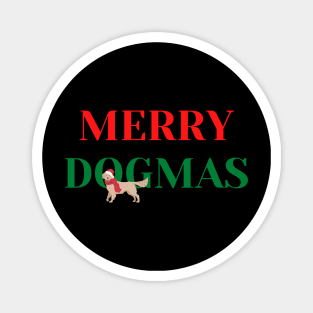 Merry Dogmas Santa Golden Retriever Magnet